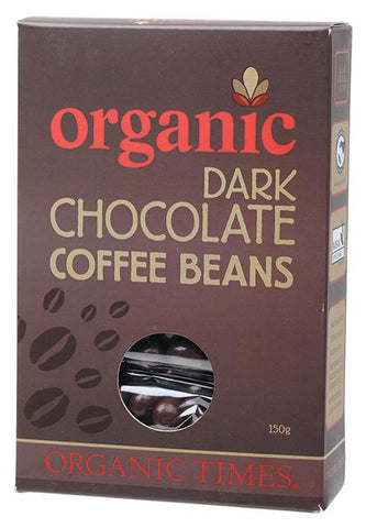 ORGANIC TIMES Dark Chocolate Coffee Beans
