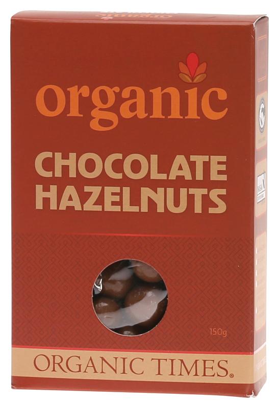 ORGANIC TIMES Milk Chocolate Hazelnuts