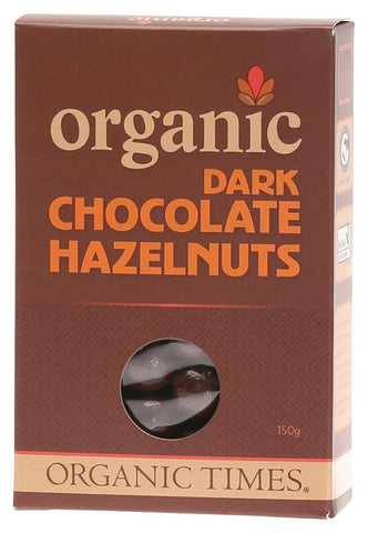 ORGANIC TIMES Dark Chocolate Hazelnuts
