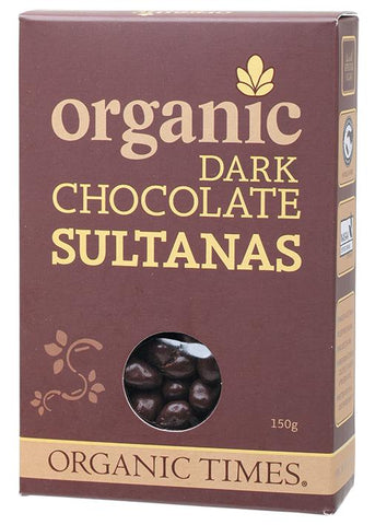 ORGANIC TIMES Dark Chocolate Sultanas