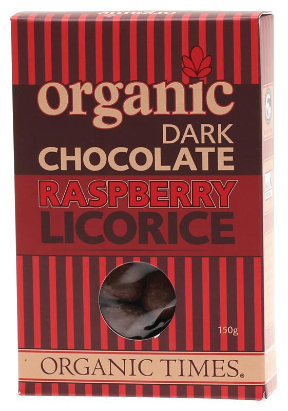 ORGANIC TIMES Dark Chocolate Raspberry Licorice