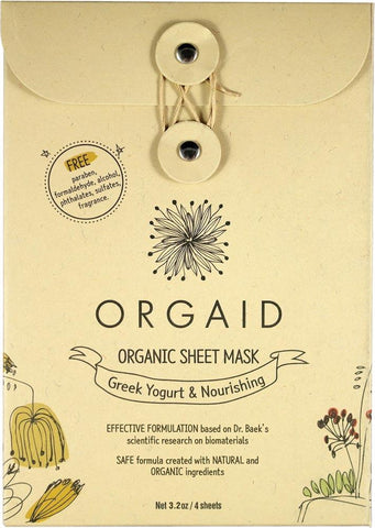 ORGAID Organic Sheet Mask Greek Yogurt & Nourishing