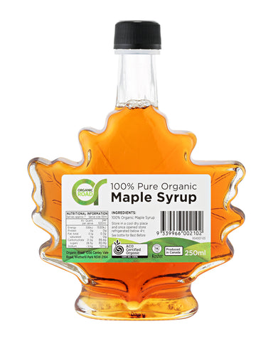 Organic Road Maple Syrup in Maple Leaf Bottle