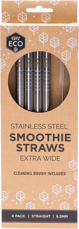 Ever Eco Stainless Steel Straws Straight Smoothie