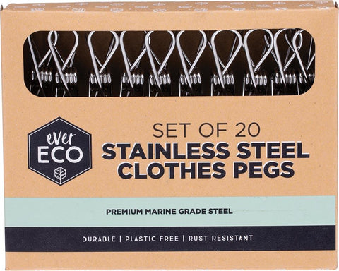 Ever Eco Stainless Steel Clothes Pegs Premium Marine Grade