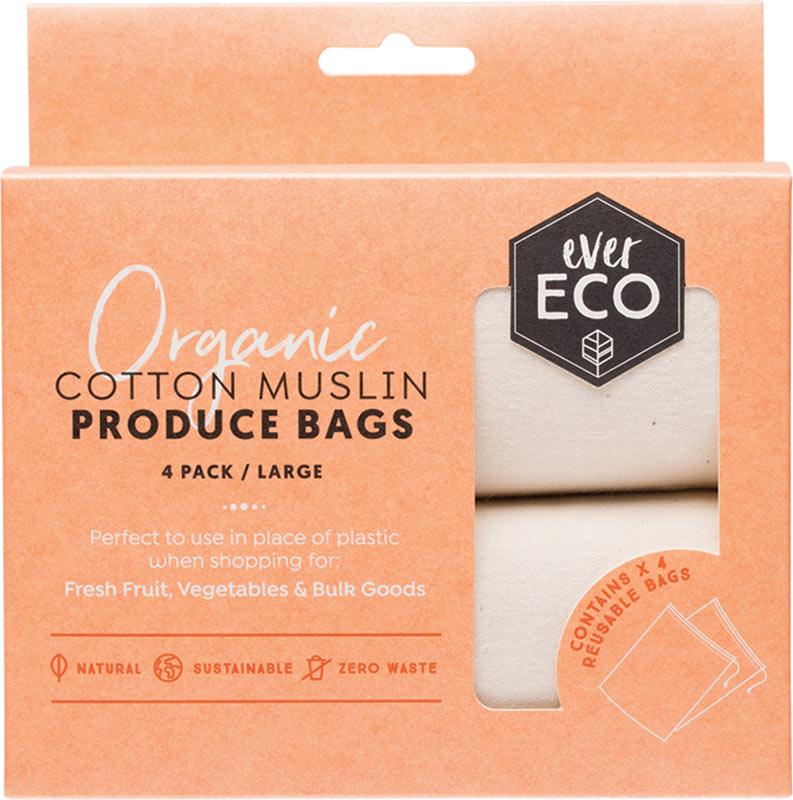 Ever Eco Reusable Produce Bags Organic Cotton Muslin