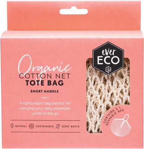 Ever Eco Tote Bag Short Handle Organic Cotton Net