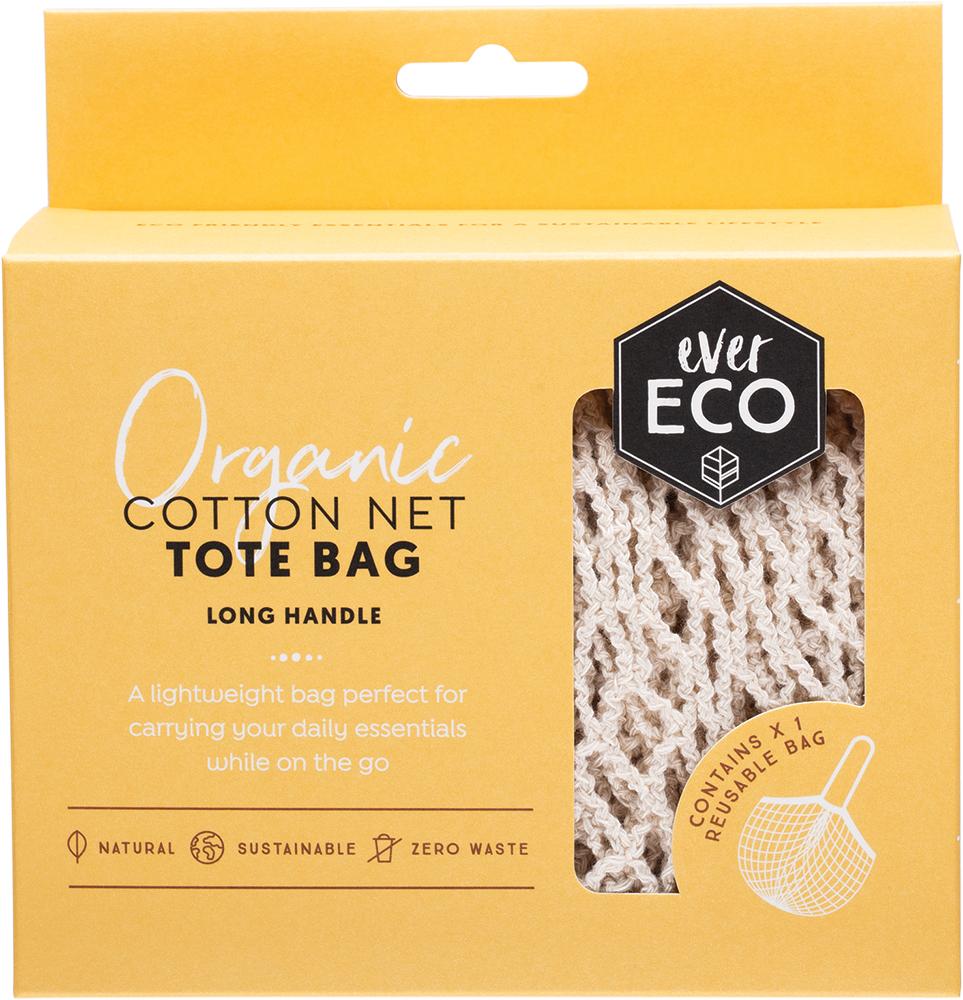Ever Eco Tote Bag Long Handle Organic Cotton Net