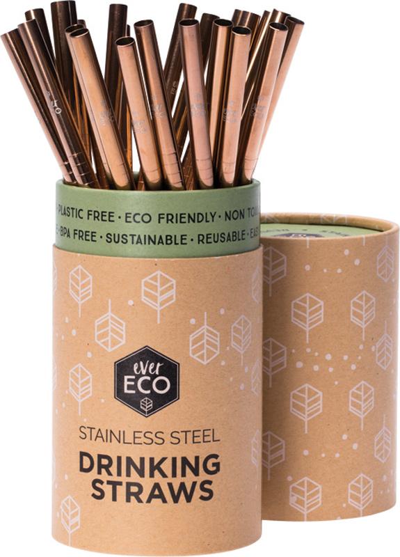 Ever Eco Stainless Steel Straws Straight Counter Display Rose Gold