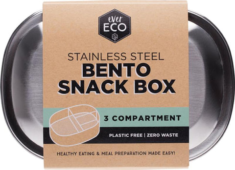 Ever Eco Stainless Steel Bento Snack Box 3 Compartments