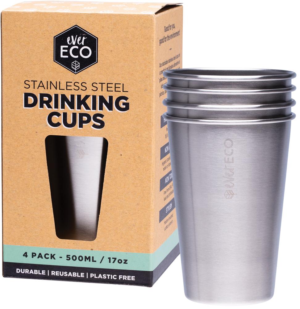 Ever Eco Stainless Steel Drinking Cups 4 Pack
