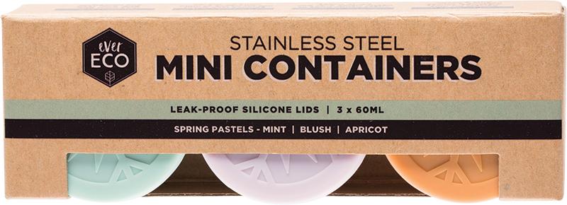 Ever Eco Stainless Steel Mini Containers Leak Resistant