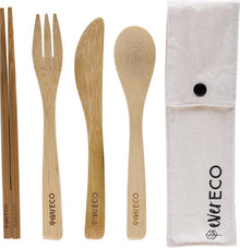 Ever Eco Bamboo Cutlery Set With Chopsticks