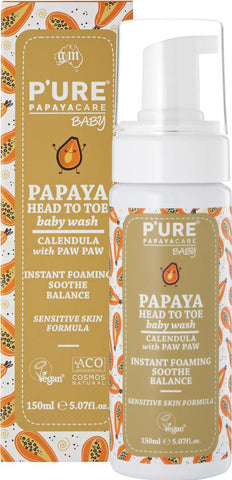 PURE PAPAYACARE Papaya Baby Wash Head to Toe