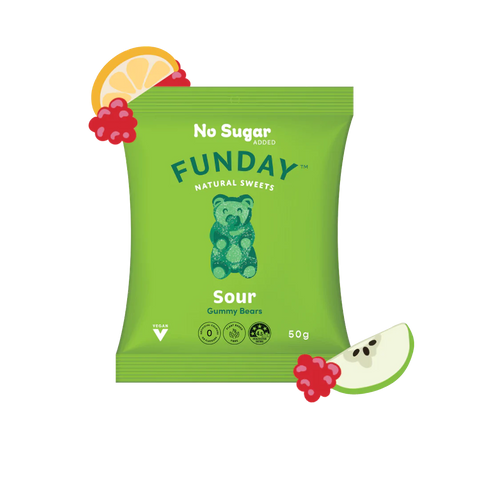 Funday Natural Sweets Gummy Bears Sour Vegan