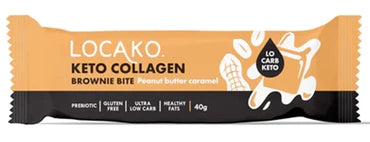 Locako Keto Collagen Brownie Bites Peanut Butter Caramel
