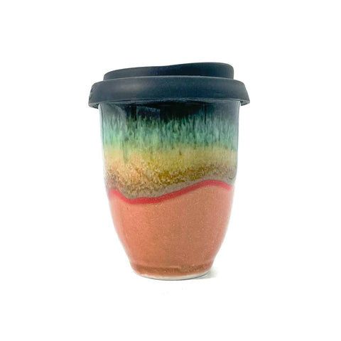 Pottery for the Planet Midnight of Mars Ceramic Travel Cup