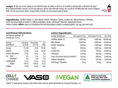 White Wolf Nutrition Pre Workout Sour Watermelon
