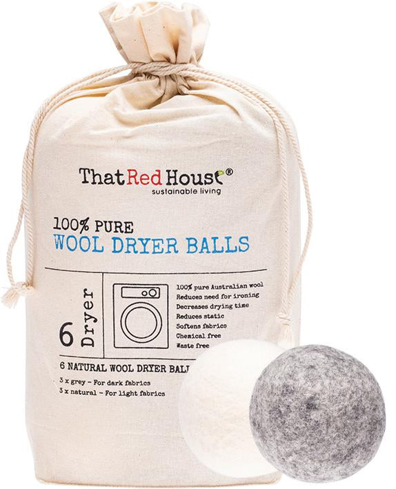 THAT RED HOUSE Wool Dryer Balls 100% Pure