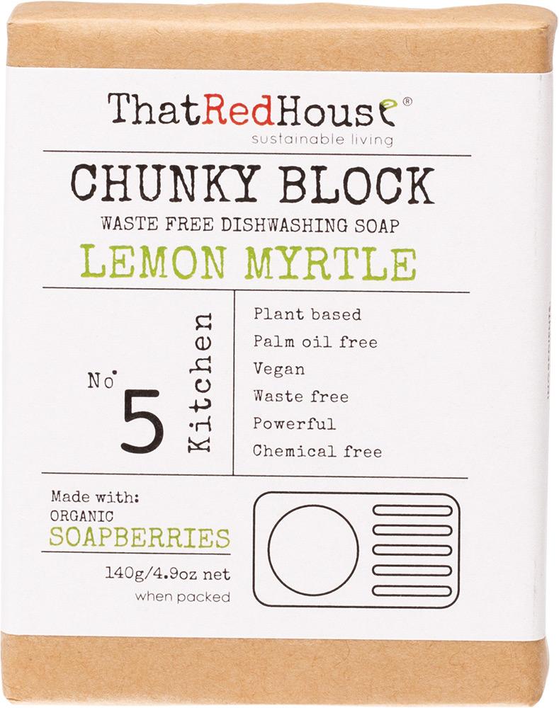 THAT RED HOUSE Chunky Block Dishwashing Soap Lemon Myrtle