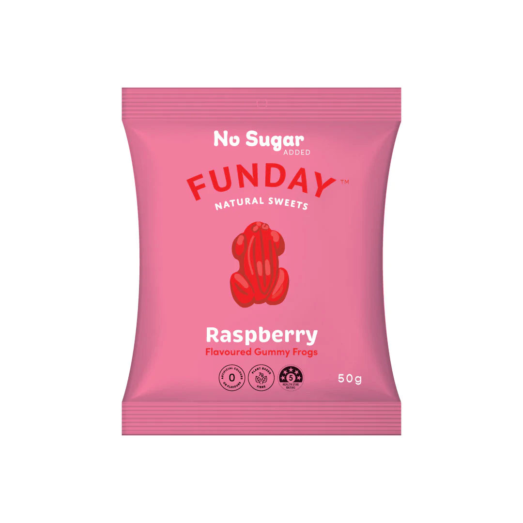 Funday Natural Sweets Raspberry Gummy Frogs