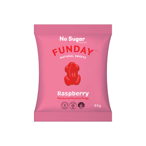 Funday Natural Sweets Raspberry Gummy Frogs