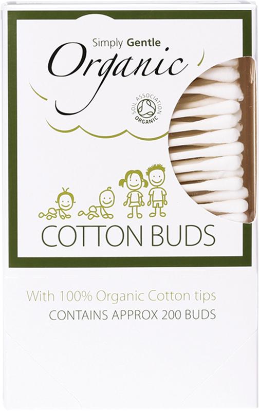 SIMPLY GENTLE ORGANIC Paper Stem Buds Cotton Tips