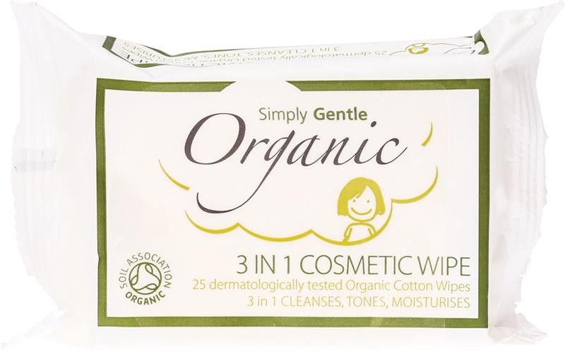 SIMPLY GENTLE ORGANIC 3in1 Cosmetic Wipe Clean, Tone, Moisturise