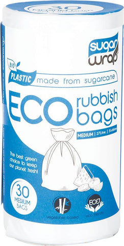 Sugarwrap Eco Rubbish Bags Made From Sugarcane Medium 27L
