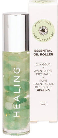 SUMMER SALT BODY Essential Oil Roller Healing Aventurine Crystals