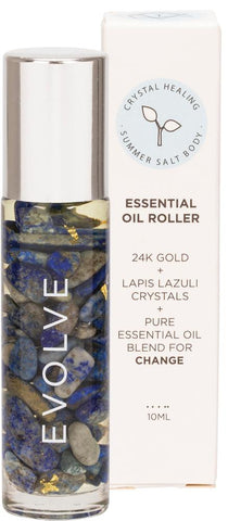 SUMMER SALT BODY Essential Oil Roller Evolve Lapis Lazuli Crystals