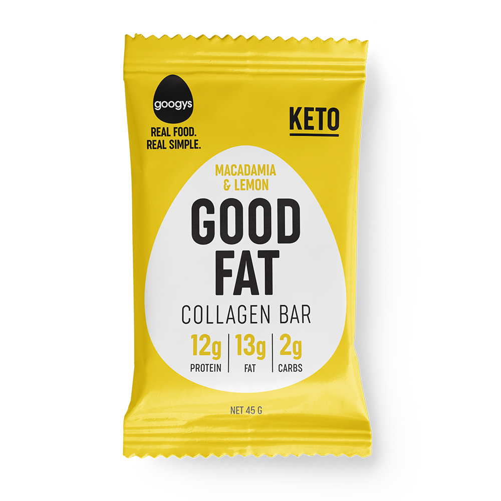 Googys Good Fat Macadamia & Lemon Collagen Bar