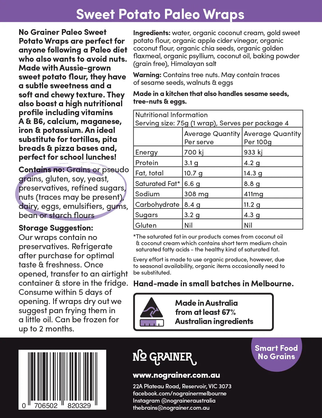 No Grainer Paleo Sweet Potato Wraps