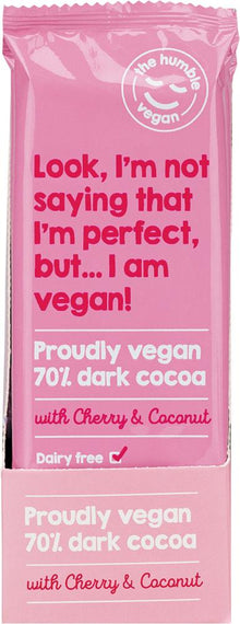 THE HUMBLE VEGAN 70% Dark Cocoa With Cherry & Coconut