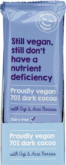 THE HUMBLE VEGAN 70% Dark Cocoa With Goji & Acai Berries