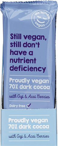 THE HUMBLE VEGAN 70% Dark Cocoa With Goji & Acai Berries