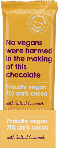 THE HUMBLE VEGAN 70% Dark Cocoa With Salted Caramel