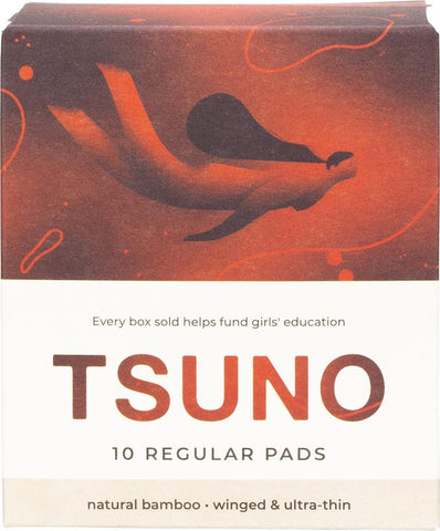 TSUNO Natural Bamboo Pads Regular (Winged & Ultra-Thin)