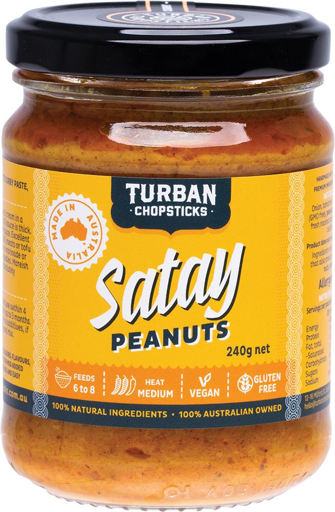 TURBAN CHOPSTICKS Curry Paste Satay Peanuts