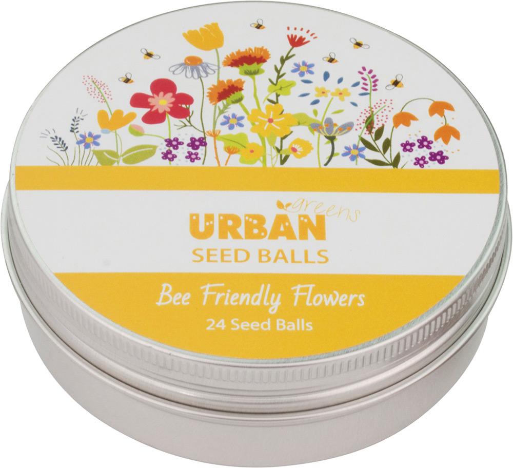 URBAN GREENS Seed Balls for planting Bee Friendly Flowers (24 Per Tin)