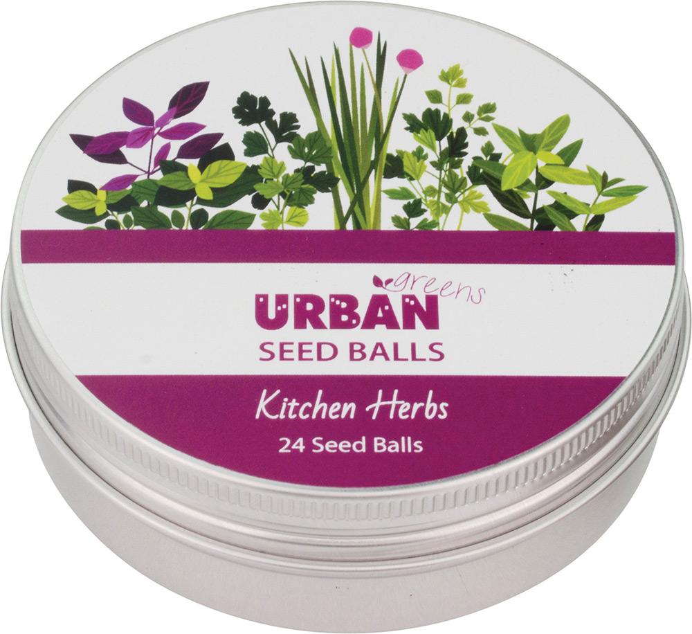 URBAN GREENS Seed Balls for planting Kitchen Herbs (24 Per Tin)