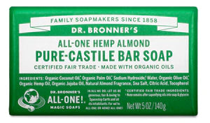 Dr Bronner's Castile Bar Soaps Almond