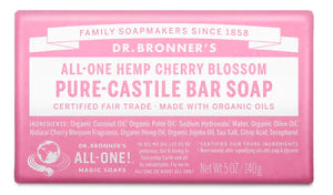 Dr Bronner's Castile Bar Soaps Cherry Blossom