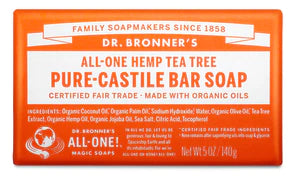 Dr Bronner's Castile Bar Soaps Tea Tree