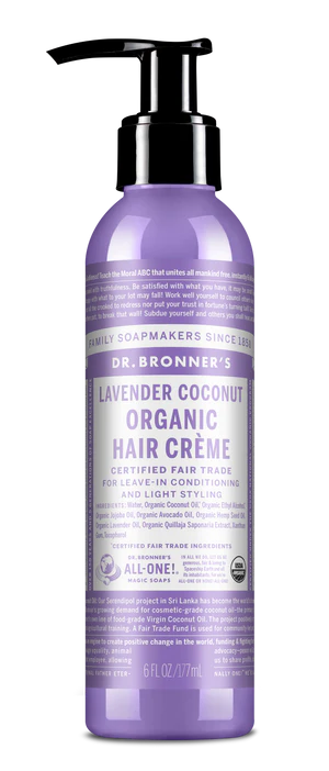 Dr Bronner's Hair Condition & Style Creme Lavender Coconut