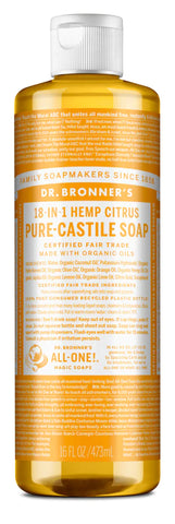 Dr Bronner's Castile Liquid Soap Citrus Orange