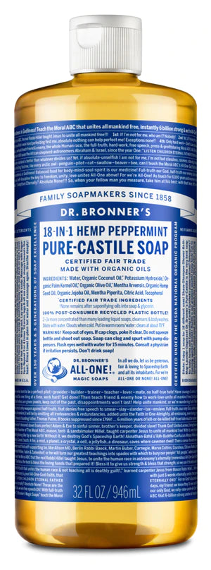Dr Bronner's Castile Liquid Soap Peppermint
