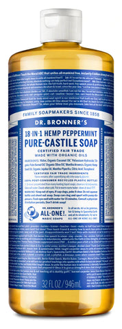 Dr Bronner's Castile Liquid Soap Peppermint