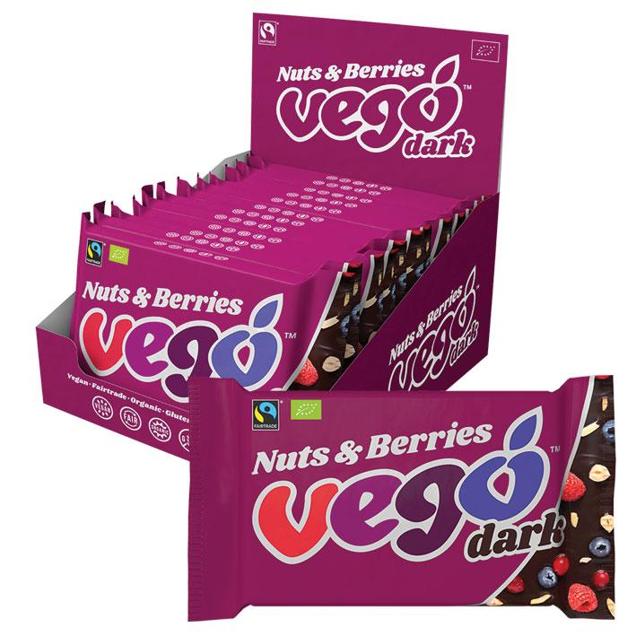 Vego Dark Chocolate Bar Nuts & Berries