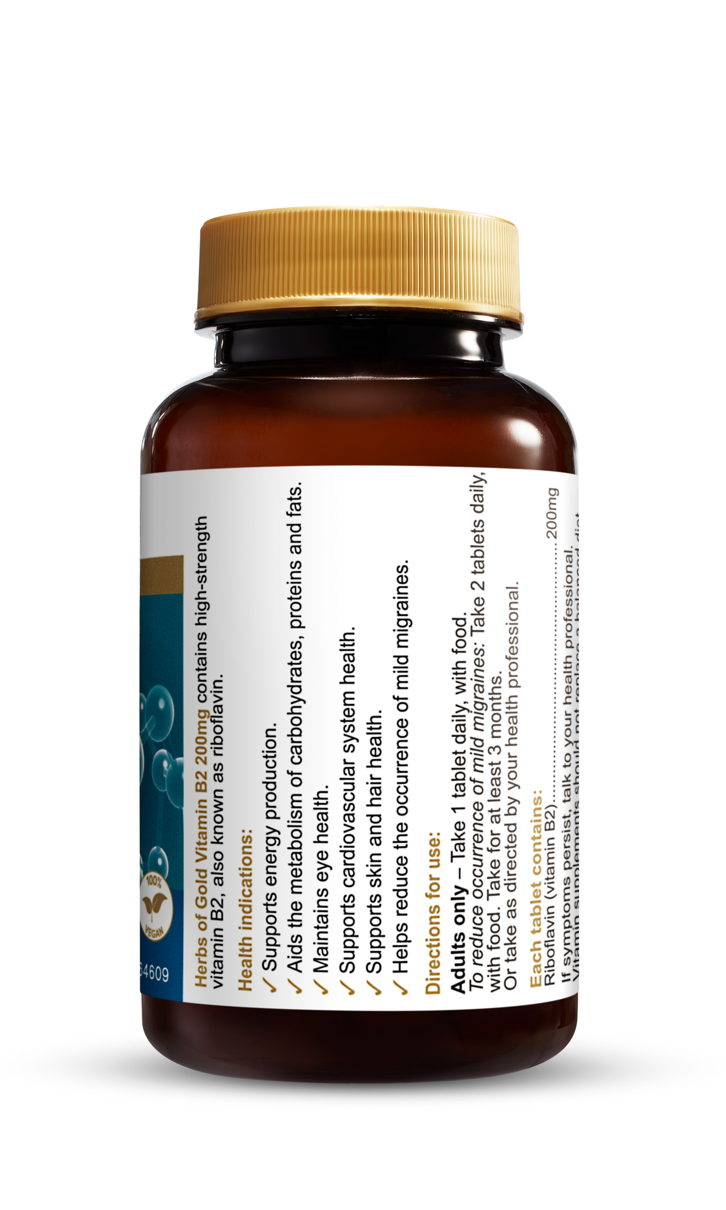 Herbs of Gold - Vitamin B2 200mg